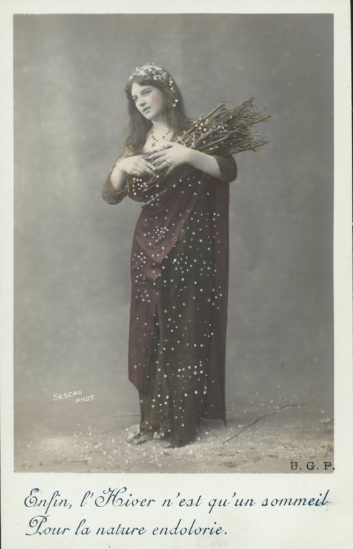 冬の女性 作： フランスの写真家