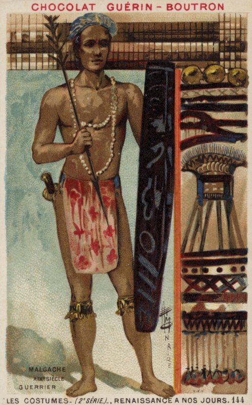 マダガスカルの戦士、19世紀 作： フランス語学校