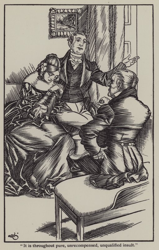 チャールズ・ラムの「The Essays of Elia」のイラスト（リトグラフ版 作： A.ガース・ジョーンズ