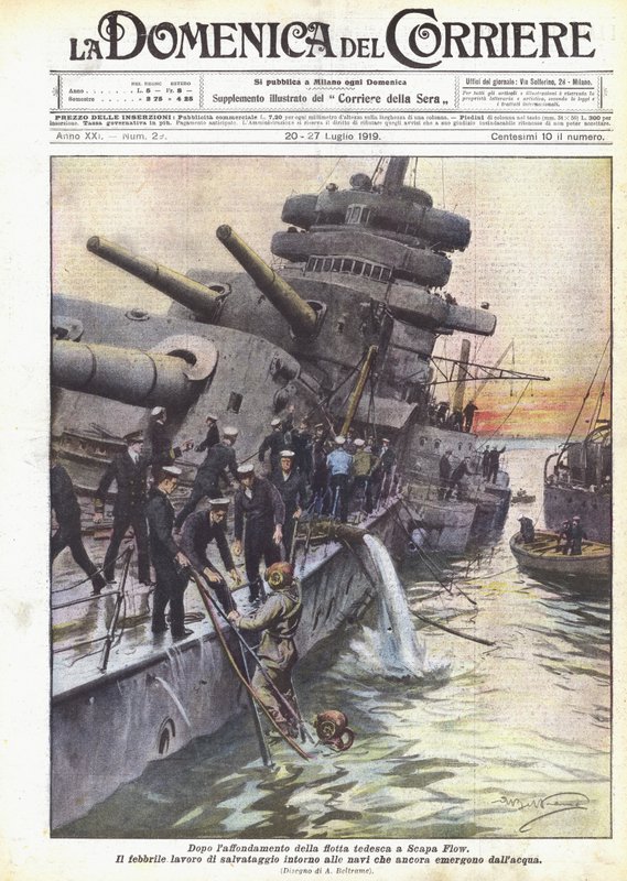 スカパフローでドイツ艦隊が沈没した後 作： アキレ・ベルトラーメ