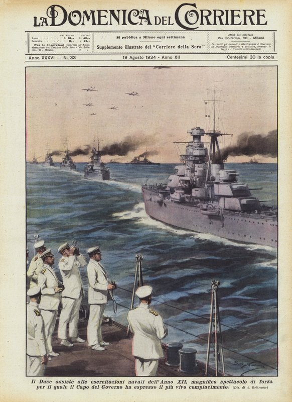 デュースは、XII年の海軍演習に参加しています。 作： アキレ・ベルトラーメ