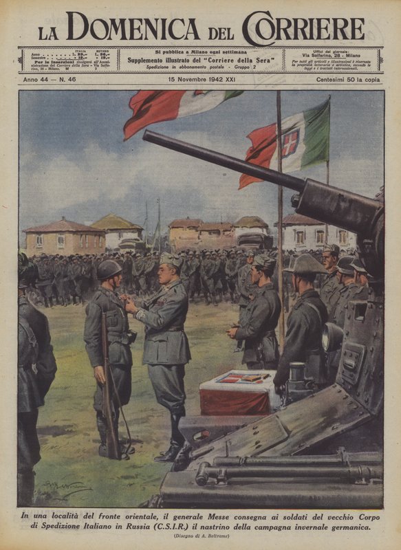 東の正面の場所で、メッセ将軍は古い軍団の兵士に配達しますか？ 作： アキレ・ベルトラーメ