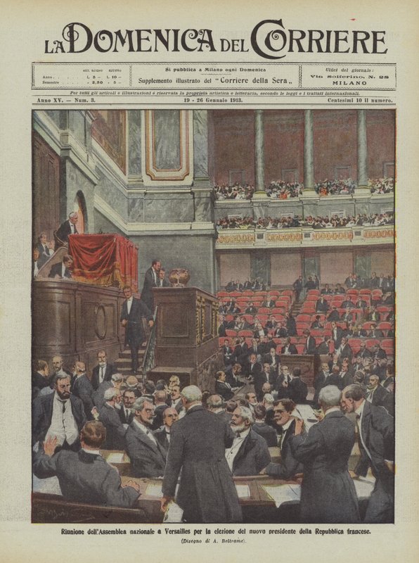 フランス共和国の新大統領の選挙のためのベルサイユでの国民議会の会議 作： アキレ・ベルトラーメ