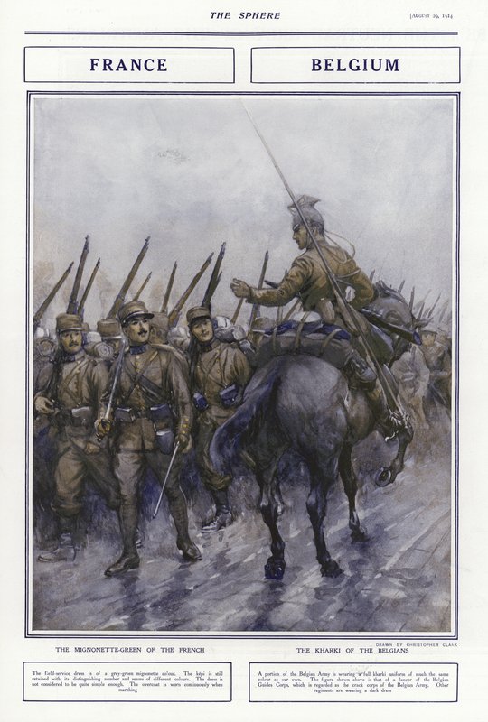 フランスとベルギーの軍服、第一次世界大戦、1914 作： アディソン・トーマス・ミラー