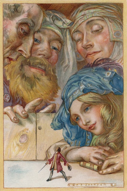 Eu andei sobre a mesa como a garota ordenou (chromolitho) 作： アルバート・エドワード・ジャクソン