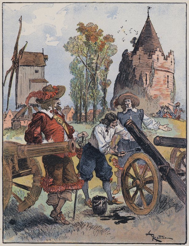 A・ロビダが描いた「Le Capitaine Bellormeau」のイラスト（カラーリトグラフ版 作： アルバート・ロビダ