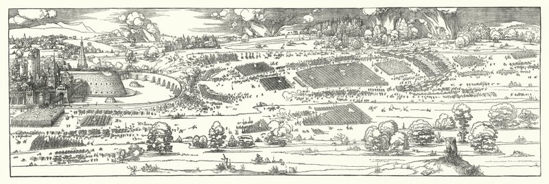 The Siege of a Fortress (e.g. engraving) 作： アルブレヒト（後）デューラーまたはデューラー
