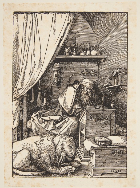 **「聖ジェローム（聖ヒエロニムス）」のメダイ** Albrecht_Duerer_-