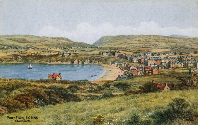 南からのIO ManのPort Erin 作： アルフレッドロバートクイントン