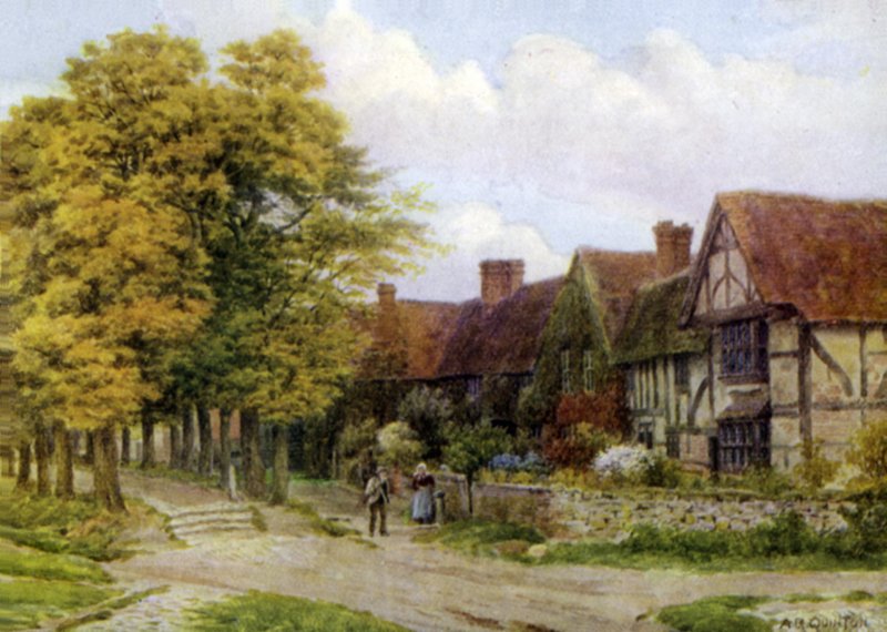 The Priory, Steventon, Berks（カラーリトグラフ版 作： アルフレッドロバートクイントン