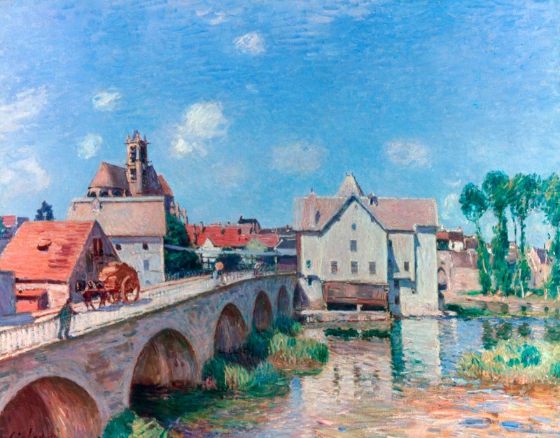 【風景画】アルフレッド シスレー モレの橋 Alfred_Sisley_-