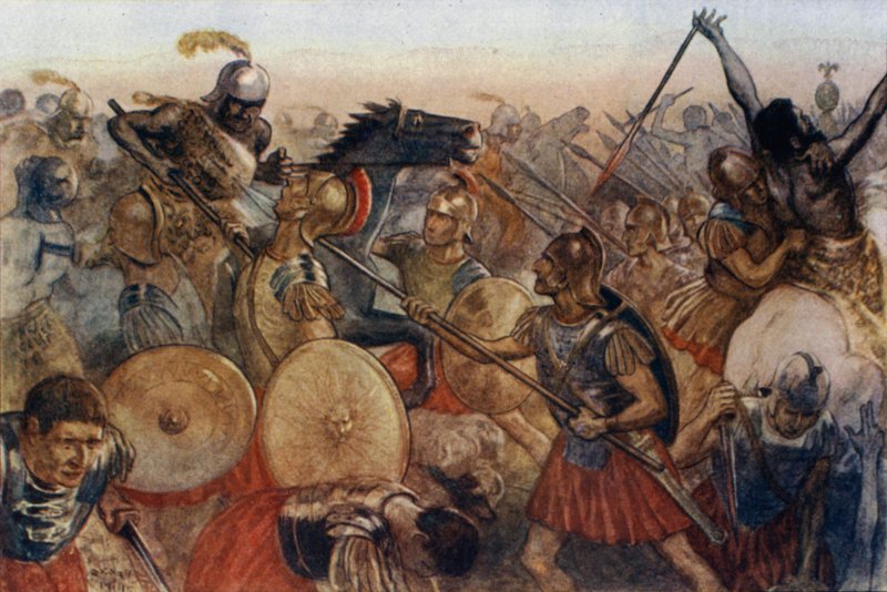 トラジメーネ湖の戦い、イタリア、第二次世界大戦、紀元前217年 作： アルフレッドウォリスミルズ