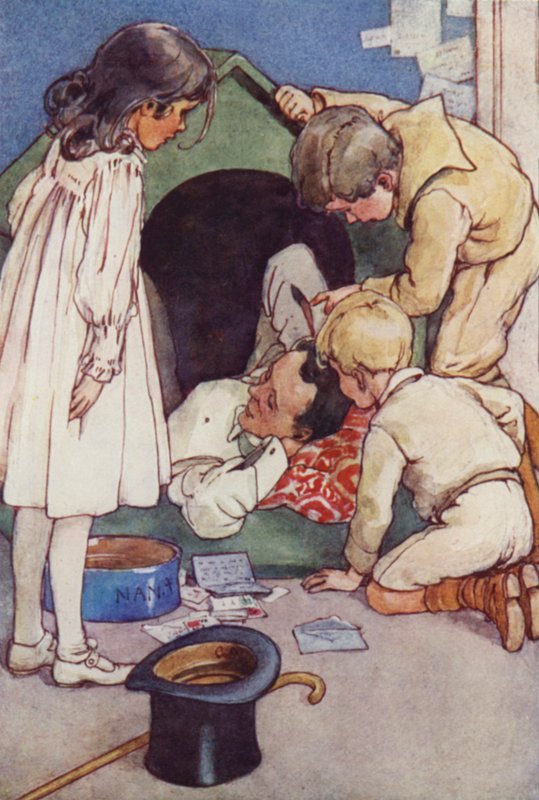 彼は子供たちが戻るまで犬小屋に住んでいました（カラーリソ） 作： Alice Bolingbroke (後) ウッドワード