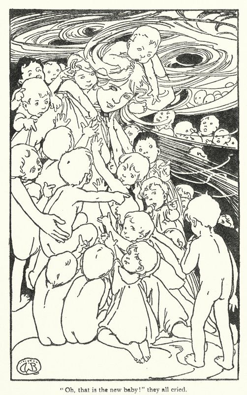チャールズ・キングズレー著『The Water-Babies』の挿絵（リトグラフ） 作： Alice Bolingbroke (後) ウッドワード