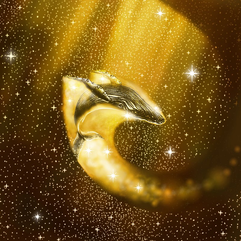 黄金の宇宙クジラ | | アートプリント