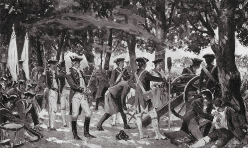 プラッシーの戦い、1757年6月23日（リトグラフ） 作： アラン・スチュワート