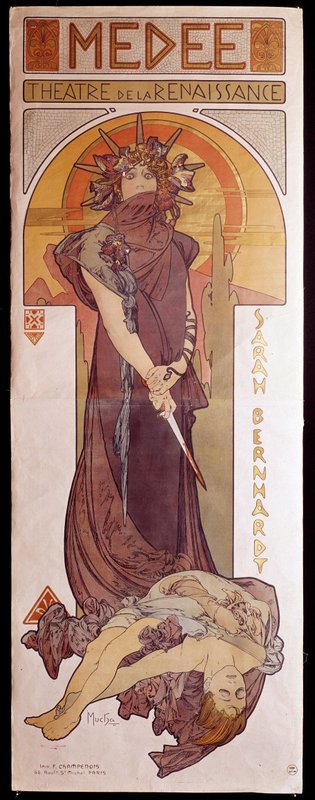 額装品/サラ ベルナール/フェリックス ナダール/アート/ポスター/インテリア Alphonse_Marie_Mucha_-