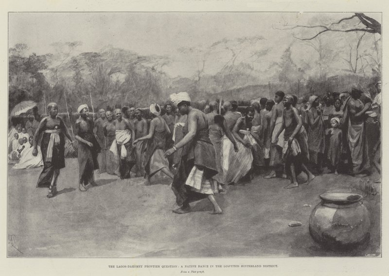 Lagos-Dahomeyフロンティアの質問、異議のある後背地地区のネイティブダンス 作： アメディー・フォレスティエ