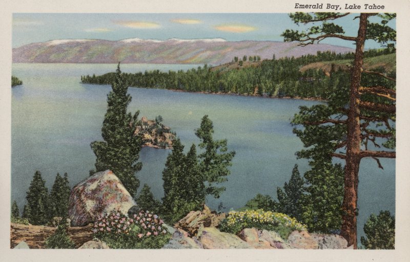 カリフォルニアタホ湖畔のエメラルド・ベイ（写真 作： アメリカの写真家（後）