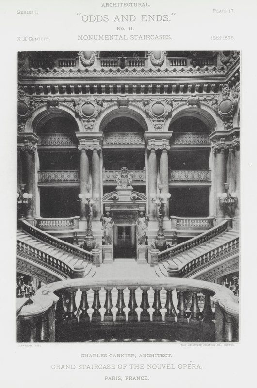 フランス・パリ、ヌーベル・オペラ座の大階段（モノクロ写真 作： アメリカの写真家（後）