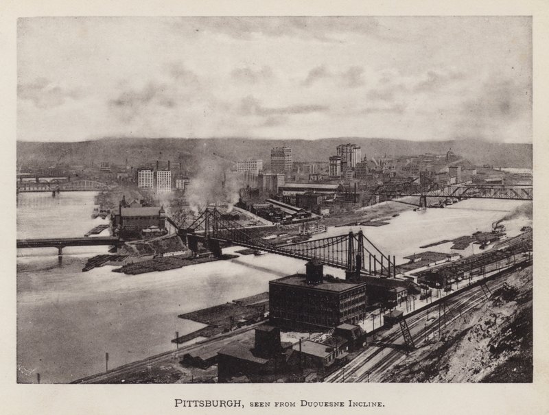 ピッツバーグDuquesne Inclineから見たPittsburgh（モノクロ写真 作： アメリカの写真家（後）
