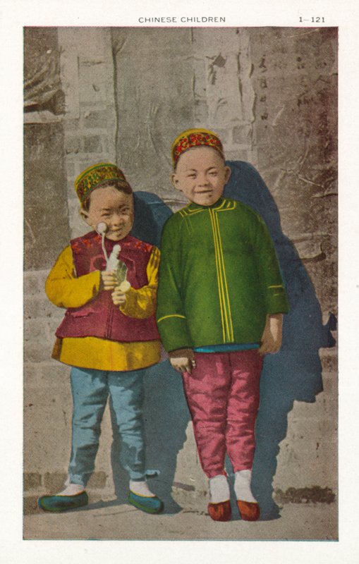 中国の子供たち（カラー写真） 作： アメリカの写真家