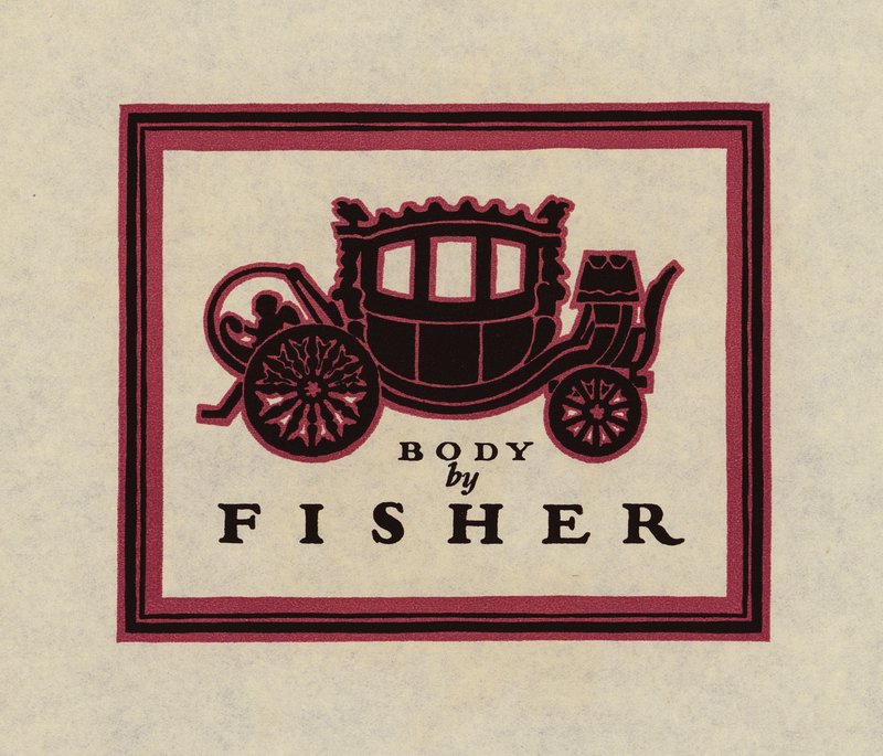 米国の商標および装置: Fisher Body Corporation、Detroit (litho) 作： アメリカの学校
