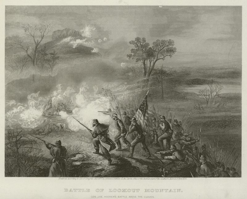 ルックアウトマウンテンの戦い、1863 作： アメリカの学校