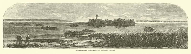 1863年9月、モリス島の南軍による避難 作： アメリカの学校
