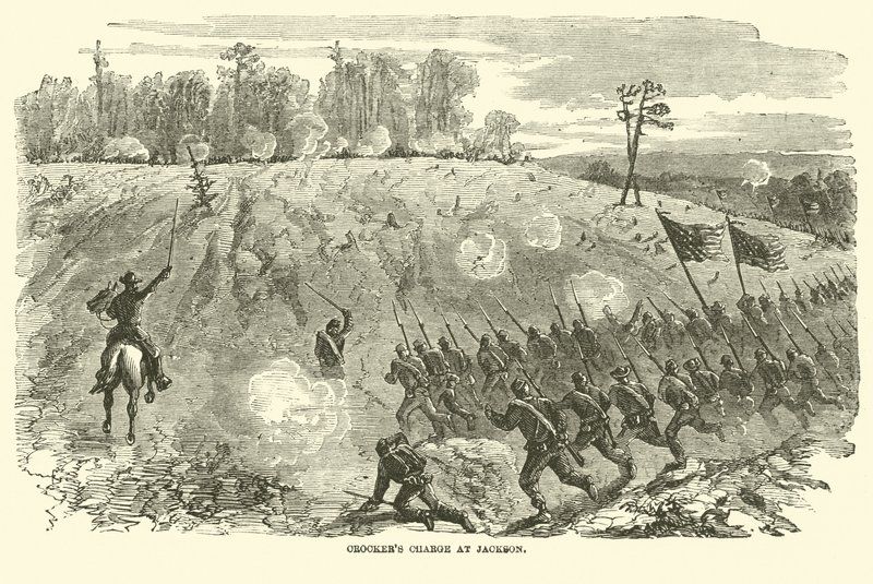 1863年5月、ジャクソンでクロッカーが突撃 作： アメリカの学校