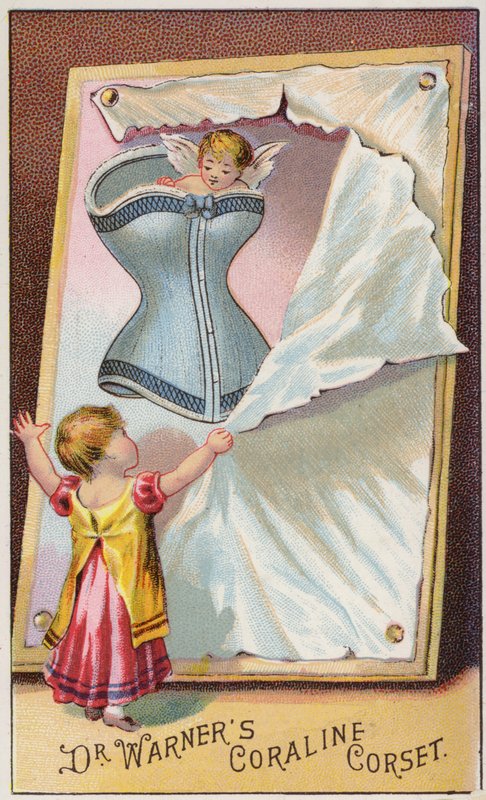 コルセットの画像を見て女の子 作： アメリカの学校