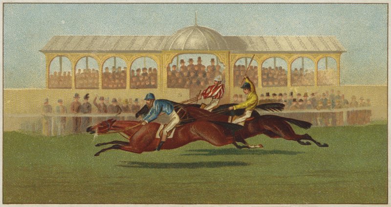 スタンドを過ぎて競馬 作： アメリカの学校