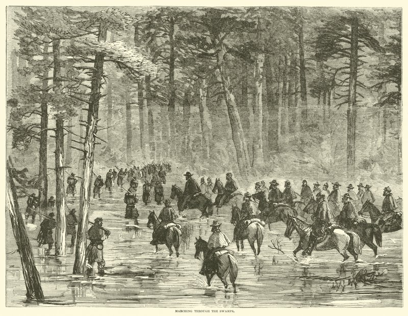 1865年1月、沼地を行進 作： アメリカの学校
