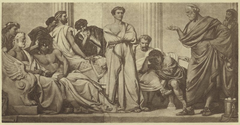 ギリシャ青年の精神教育（グラビア） 作： アメリカの学校