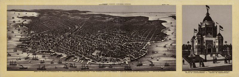 真冬の博覧会、カリフォルニア州サンフランシスコ、1894年 作： アメリカの学校