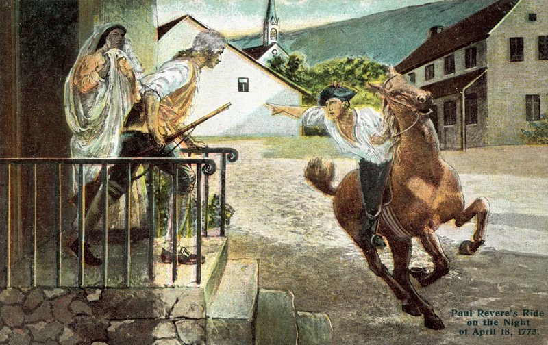 ポール・レヴェレスは1773年4月18日の夜に乗る 作： アメリカの学校