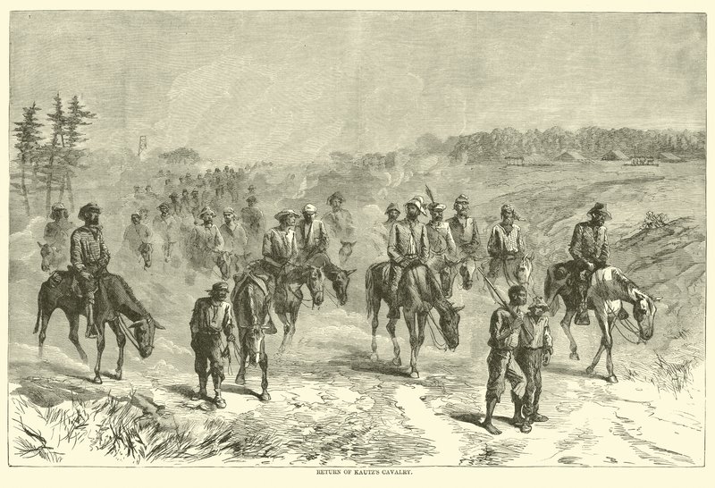 カウツ騎兵の帰還、1864年6月 作： アメリカの学校