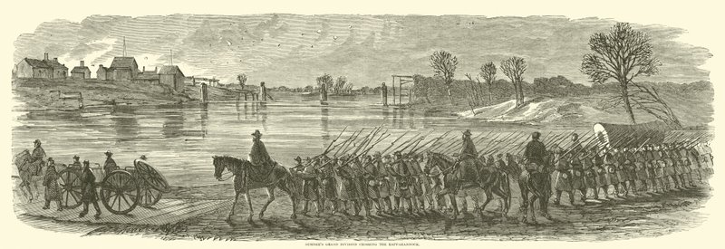 1862年12月、ラッパーハノックを横切るサムナーズグランドディビジョン 作： アメリカの学校