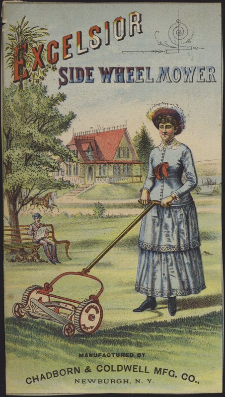 草を刈る女性（クロモリト） 作： アメリカの学校