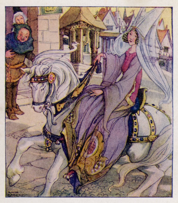 童謡。Ride A Cock-Horse To Banbury Cross (カラーリトグラフ) 作： アン（後）アンダーソン