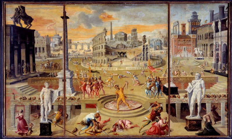 【古代ローマ 】364-367年 ウァレンス シサク 捕虜 Antoine_Caron_-