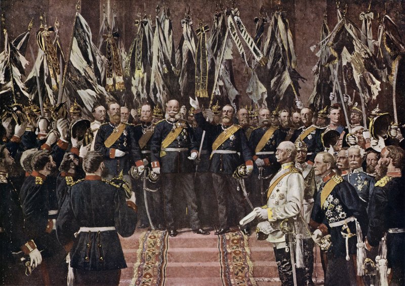 プロイセン王ウィルヘルム1世が統一ドイツの皇帝として宣言（フランス