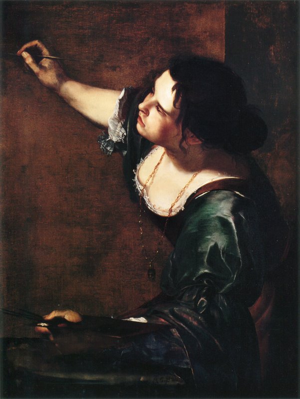 自画像　ミニ絵画 Artemisia_Gentileschi_-_Self-
