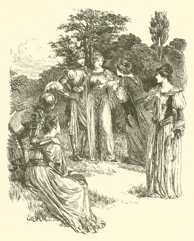 The Legend Of Britomart, The Golden Girdle Awarded (e.g. engraving) 作： アーサージョージウォーカー
