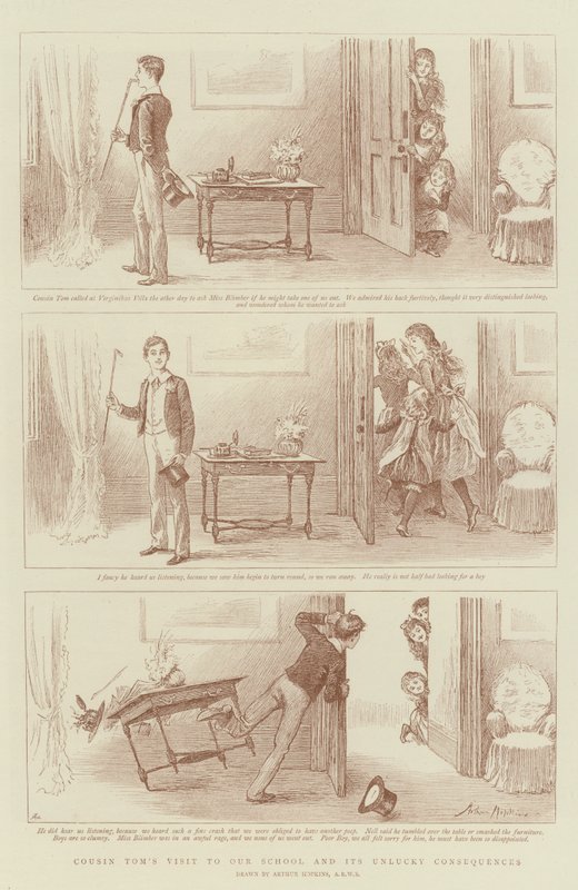 いとこのトムの私たちの学校への訪問とその不運な結果 作： アーサー・ホプキンス