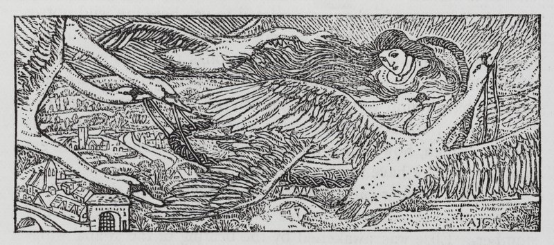 ハンス・クリスチャン・アンデルセン「野生の白鳥」（リトグラフ版 作： アーサー・ジョセフ・ガスキン
