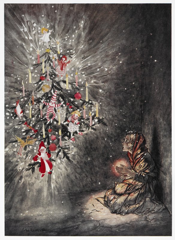 【アメリカで購入】クリスマスの風景画 サイズ81cm✕61cm Arthur_Rackham_-