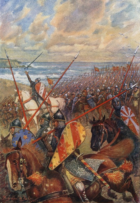 ウィリアム征服王がイギリスに上陸、1066年9月28日 作： B.グランビルベイカー