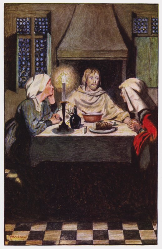 チャールズ・リード著「The Cloister and The Hearth」のイラスト（カラーリトグラフ 作： Byam（後）Shaw