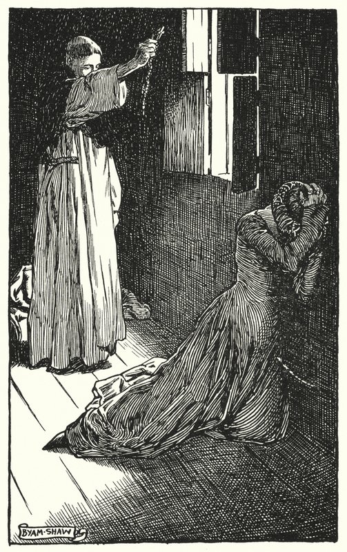 チャールズ・リードの「The Cloister and The Hearth」のイラスト（リトグラフ）。 作： Byam（後）Shaw